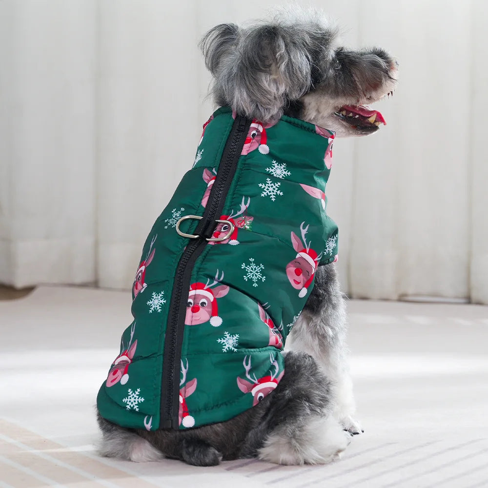 Winter Dog Coat - Reindeer Edition