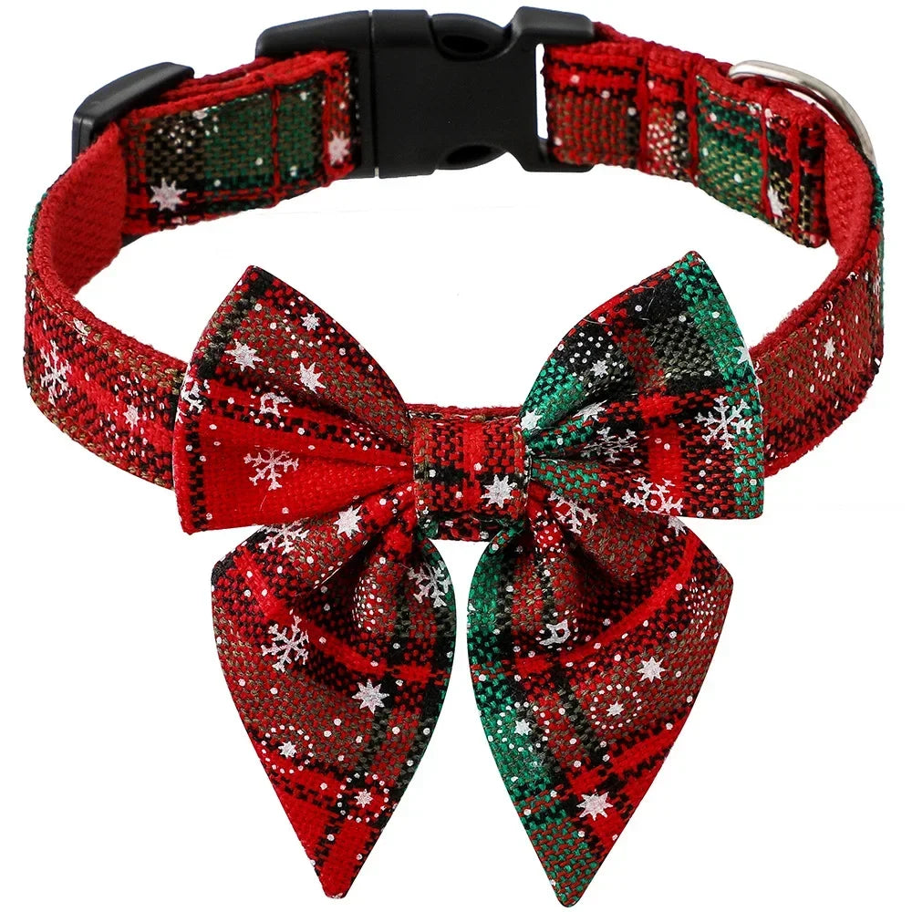 Christmas Dog Collar - Bow Tie - 7 Colours