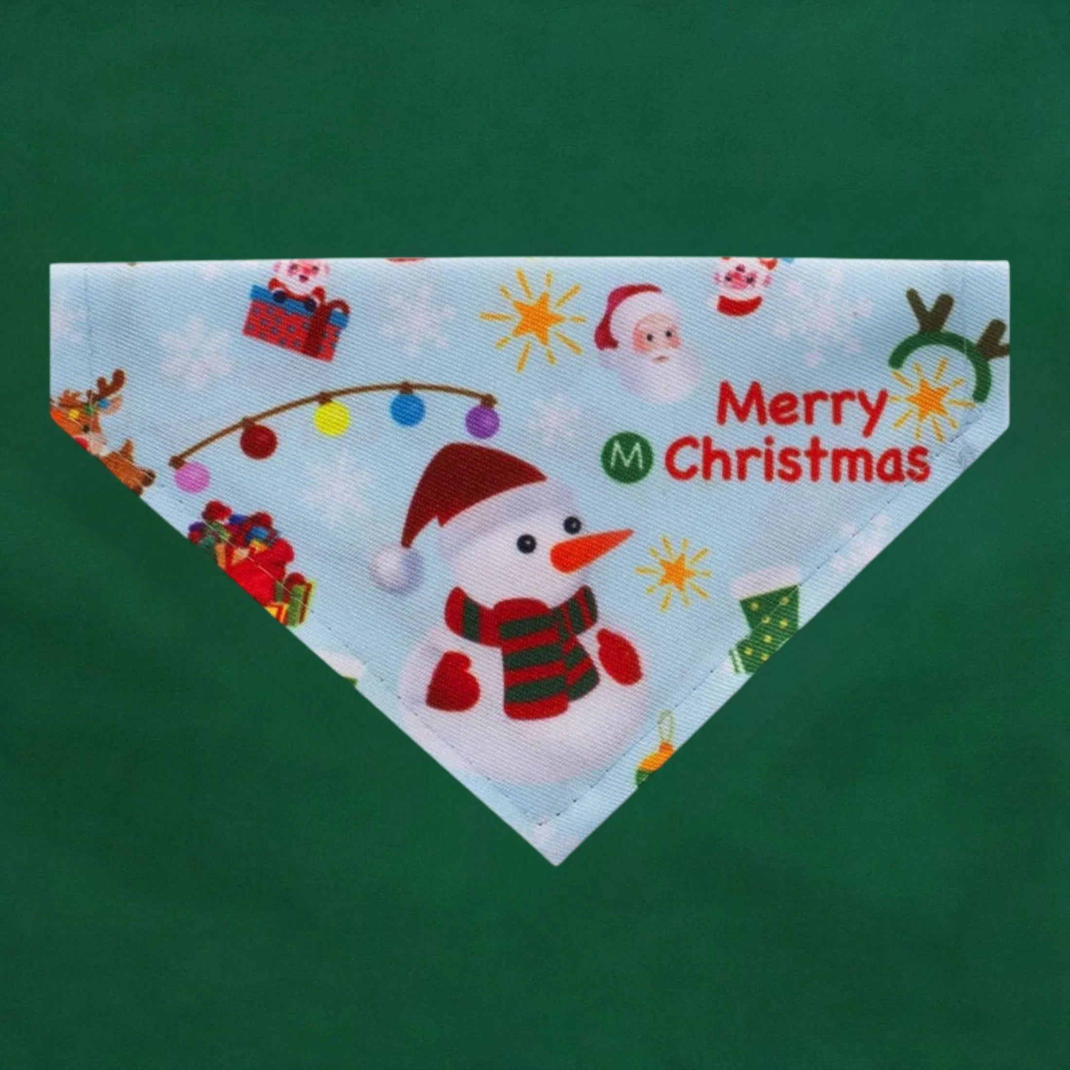 Christmas Pet Bandana Collar - Blue