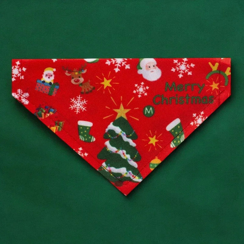 Christmas Pet Bandana Collar - Red