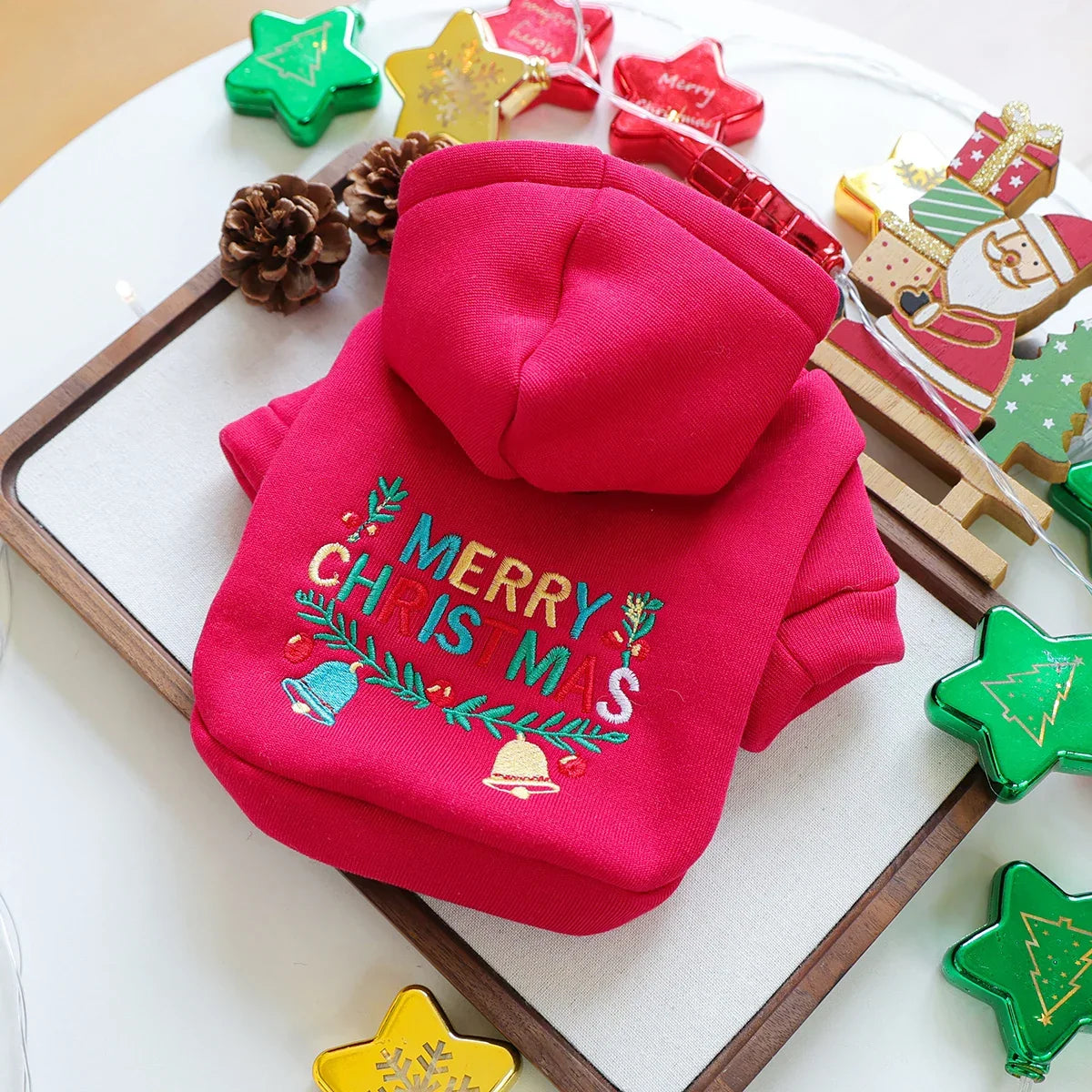 Christmas Hooded Dog Sweater