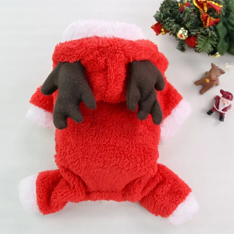 Christmas Reindeer Dog Hoodie
