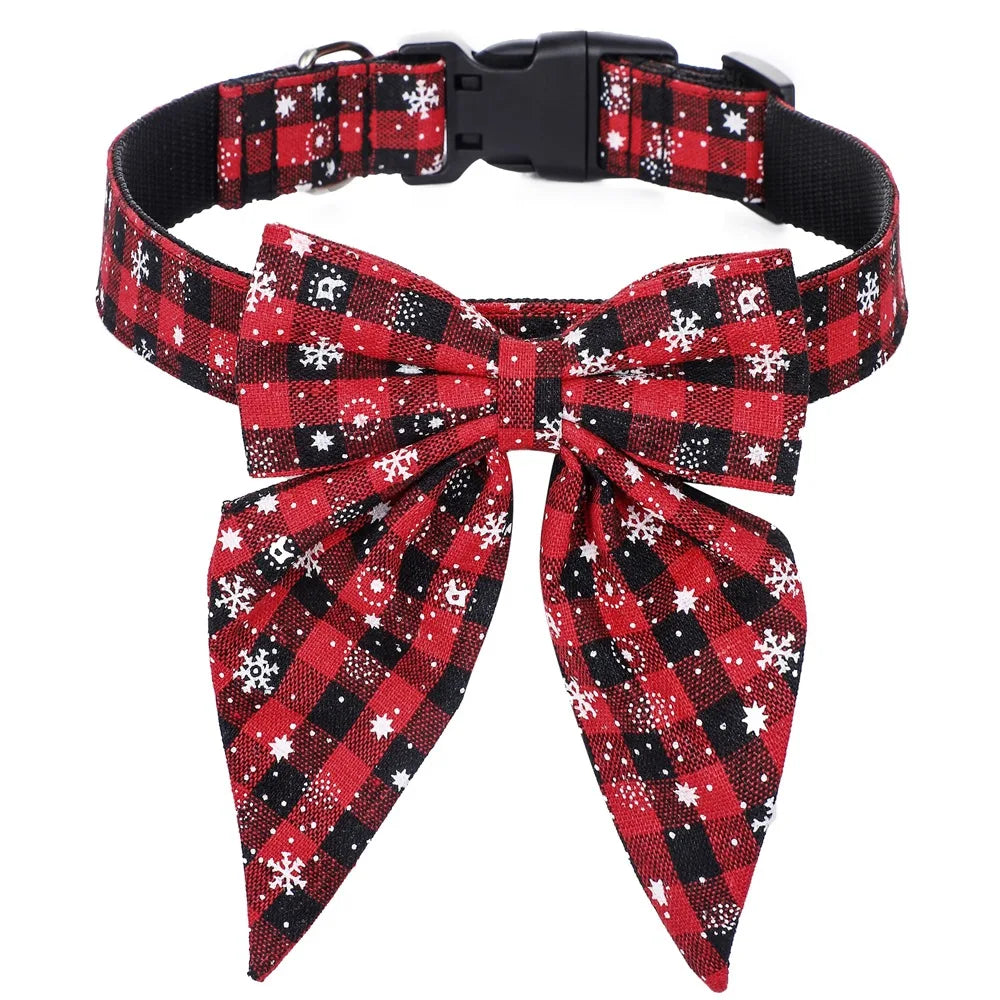 Christmas Dog Collar - Bow Tie - 7 Colours