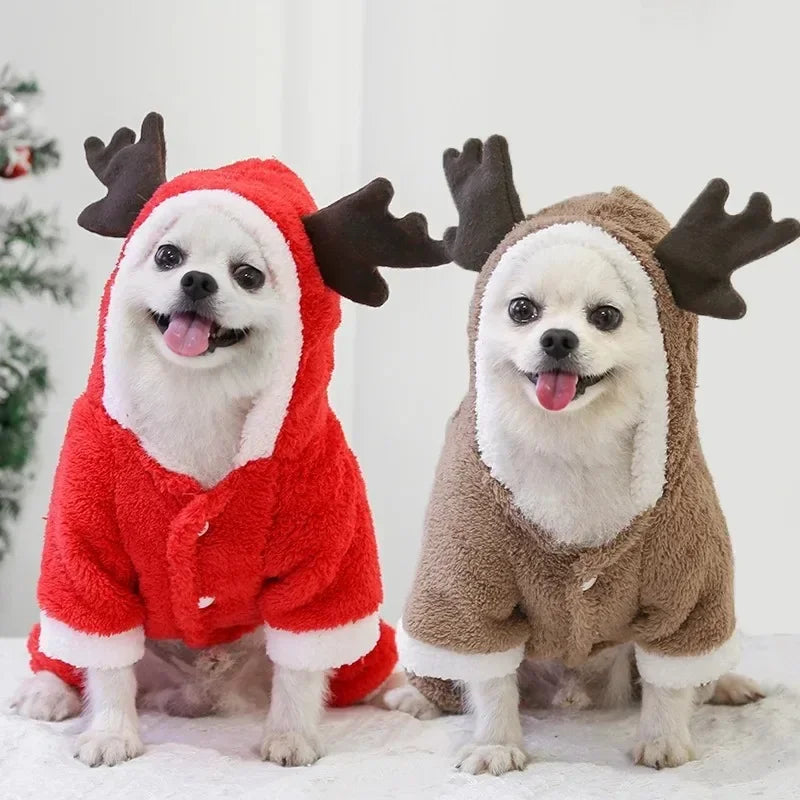 Christmas Reindeer Dog Hoodie
