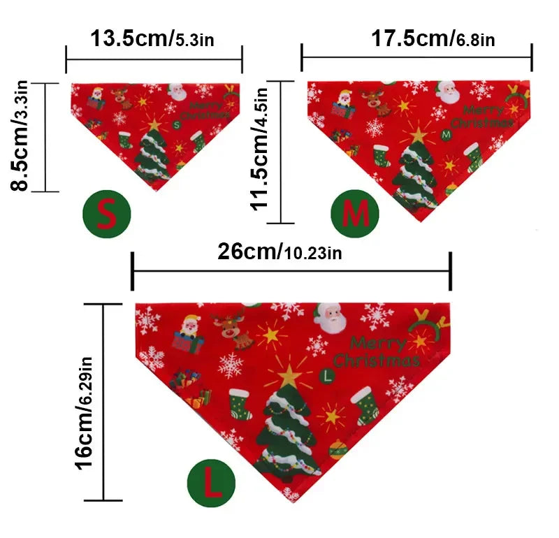 Christmas Pet Bandana Collar - Pink