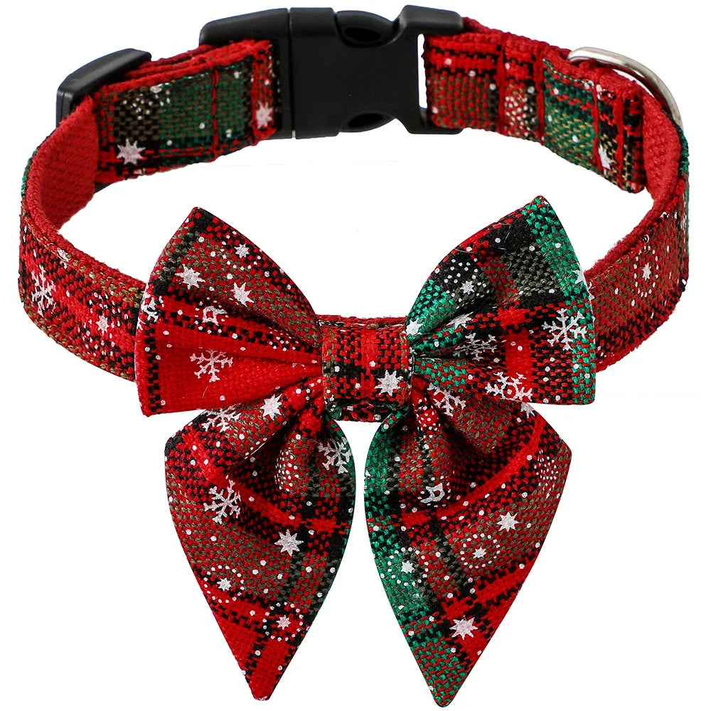 Christmas Dog Collar - Bow Tie - 7 Colours