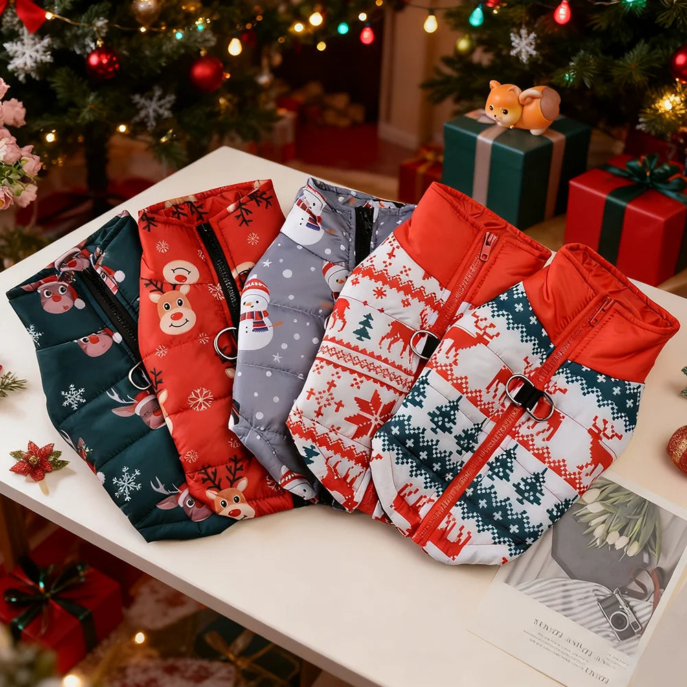 Winter Dog Coat - Reindeer Edition