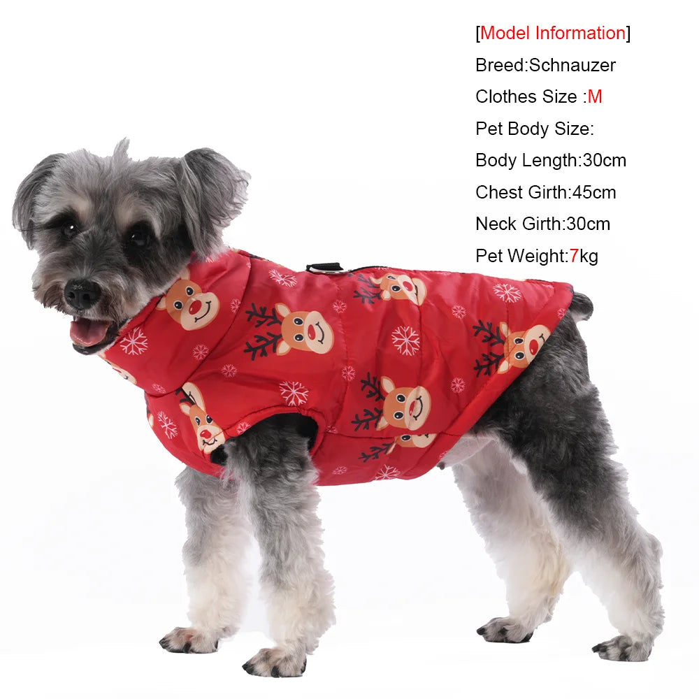 Winter Dog Coat - Reindeer Edition