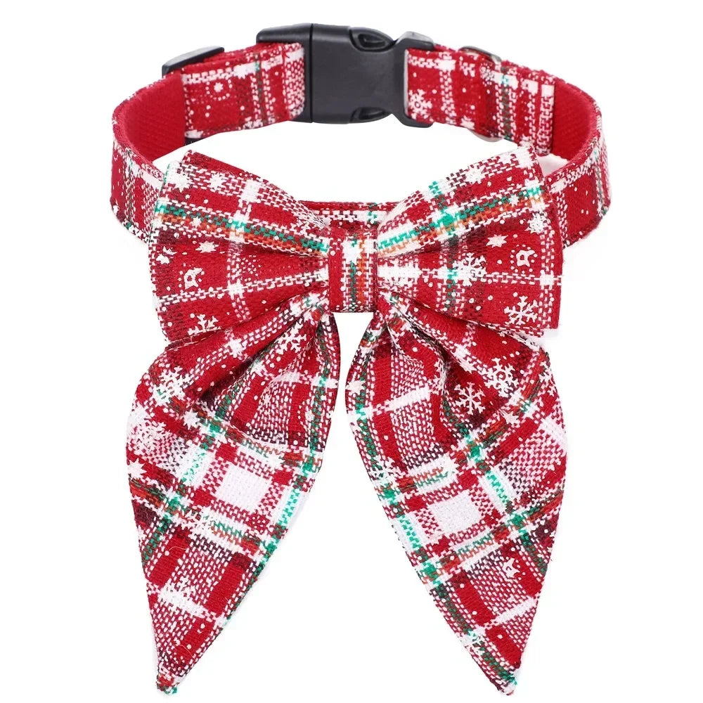 Christmas Dog Collar - Bow Tie - 7 Colours