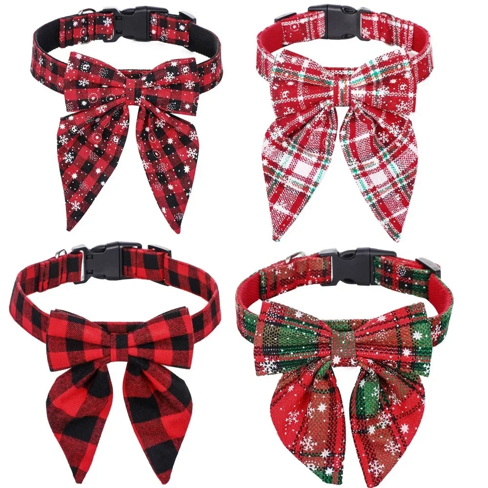 Christmas Dog Collar - Bow Tie - 7 Colours